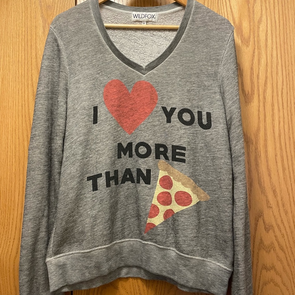 3/$20 Wildfox pizza sweatshirt